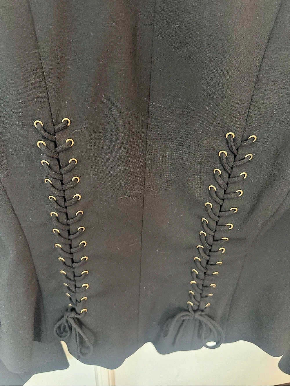 Laundry by Shelli Segal Black Corset Lace-Up Back Blazer Size 2 NWT - Picture 5 of 7